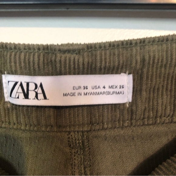 Zara green Wide Leg Cords​ - Picture 3 of 3